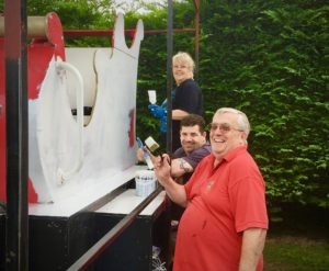 Painting Santa's sleigh